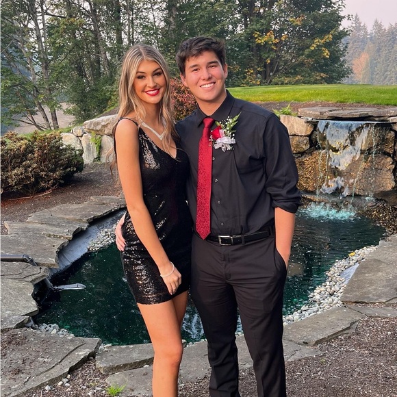 Lulus black sequence mini dress - Picture 4 of 4